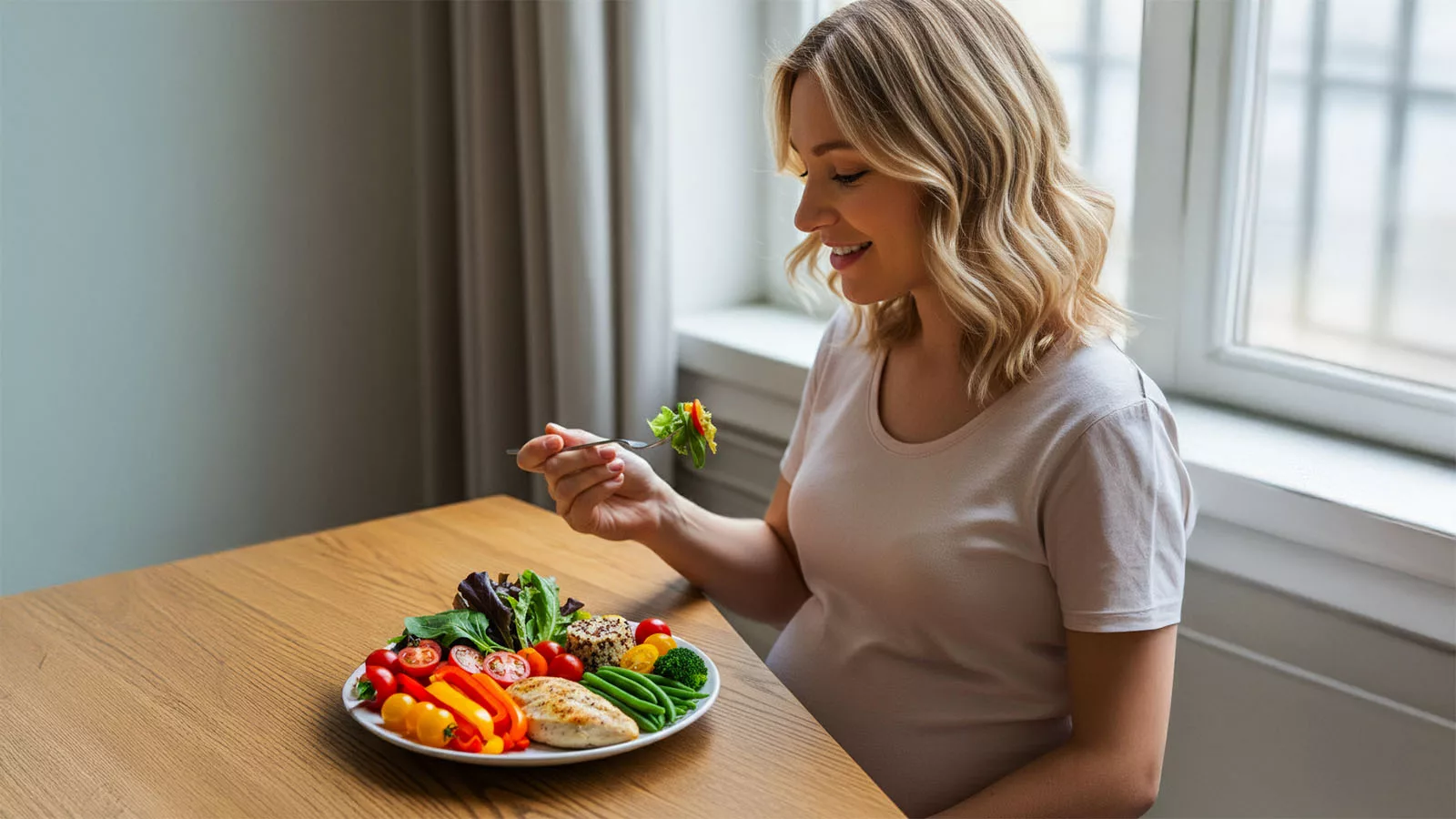 femme-mange-plat nutrition grossesse